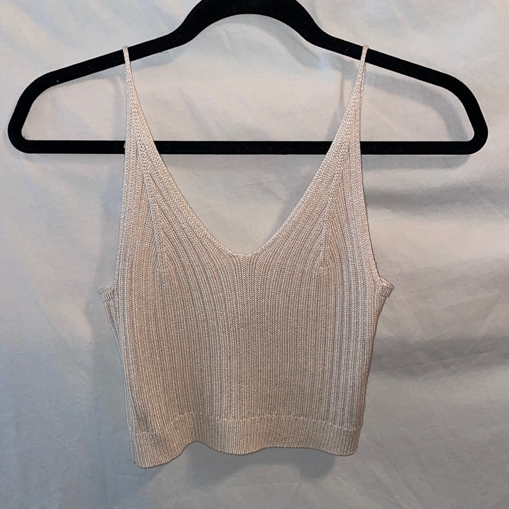 Creme Crop Top